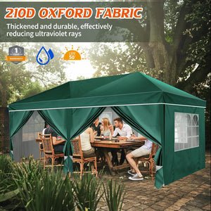 Heavy Duty Pop Up Canopy, Carport Canopy with UV Protection, Waterproof Fabric, Adjustable Heights, and Easy Assembly – Ideal for Outdoor Events, Camping, and Carports (10 x 20) (Blue)