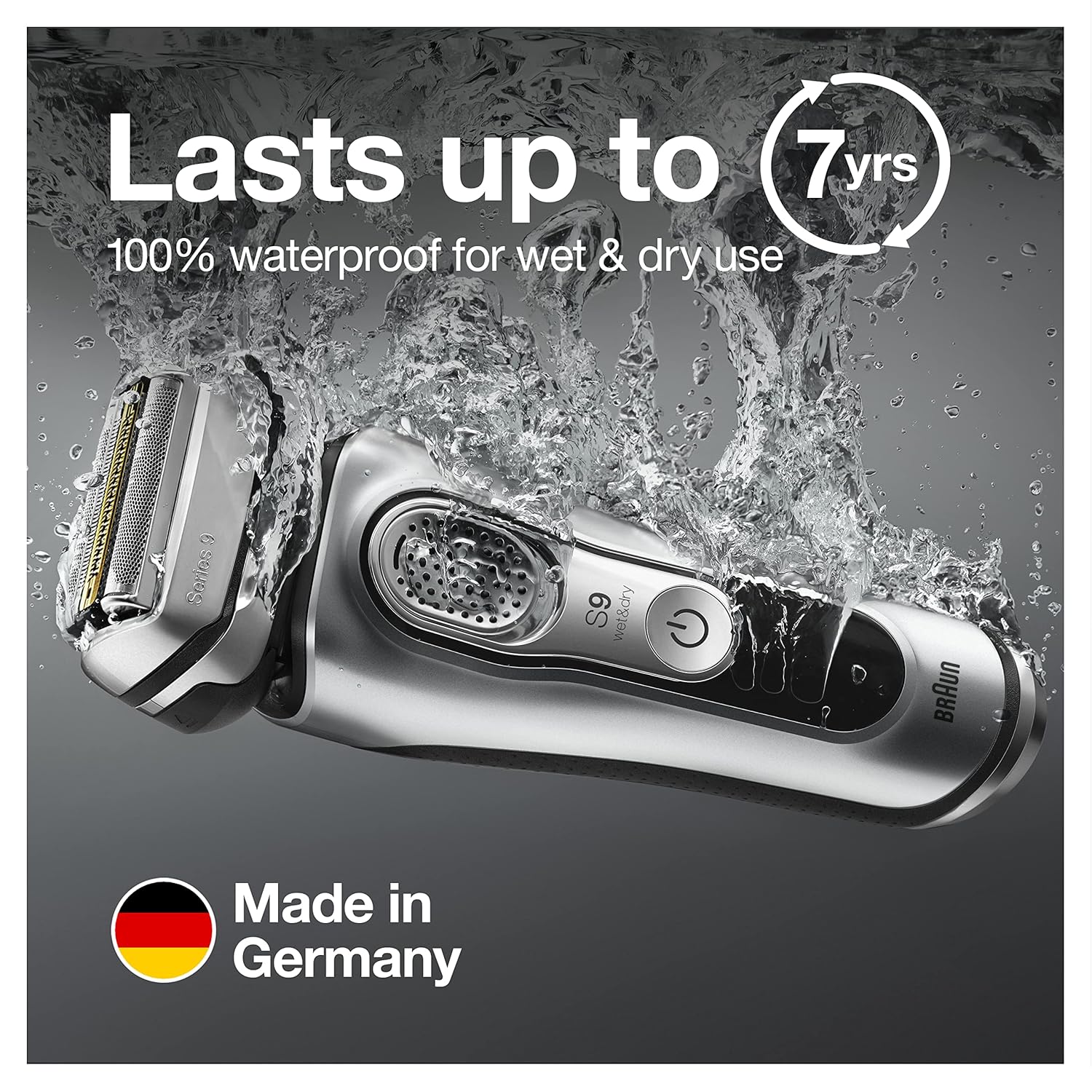 Braun Series 9 PRO+ Electric Shaver, Shaving Kit with 5 Pro Shave Elements and ProComfort Head, SmartCare Center