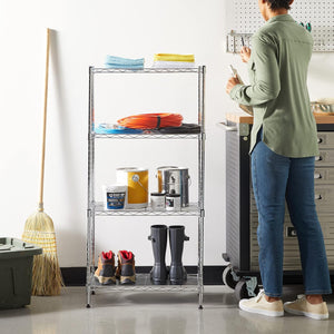 Amazon Basics 5-Shelf Adjustable, Storage Shelving Unit, (200 Pound Loading Capacity per Shelf), Steel Organizer Wire Rack, 23.2 x 13.4 x 60 inches (LxWxH), Chrome