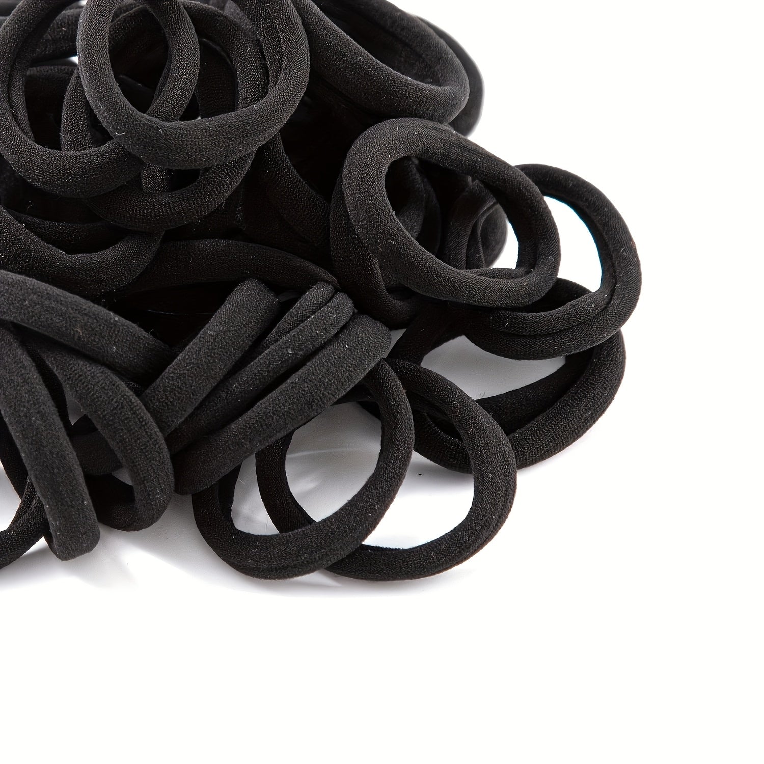 Women's Black Seamless Headband - Elastic Ponytail Fixer, No Damage, Ideal for Thick Hair