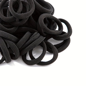 Women's Black Seamless Headband - Elastic Ponytail Fixer, No Damage, Ideal for Thick Hair