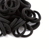 Women's Black Seamless Headband - Elastic Ponytail Fixer, No Damage, Ideal for Thick Hair